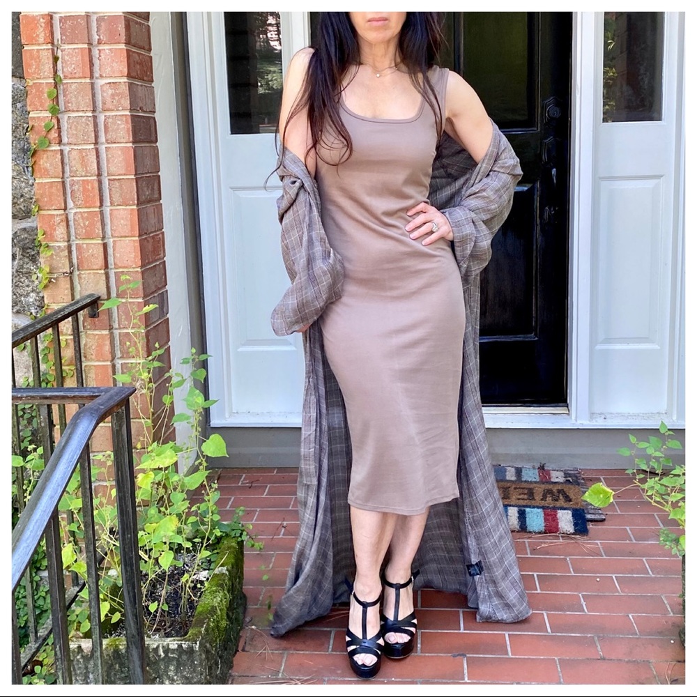 MOCHA MIDI TANK BODYCOM DRESS - Picture 8 of 9